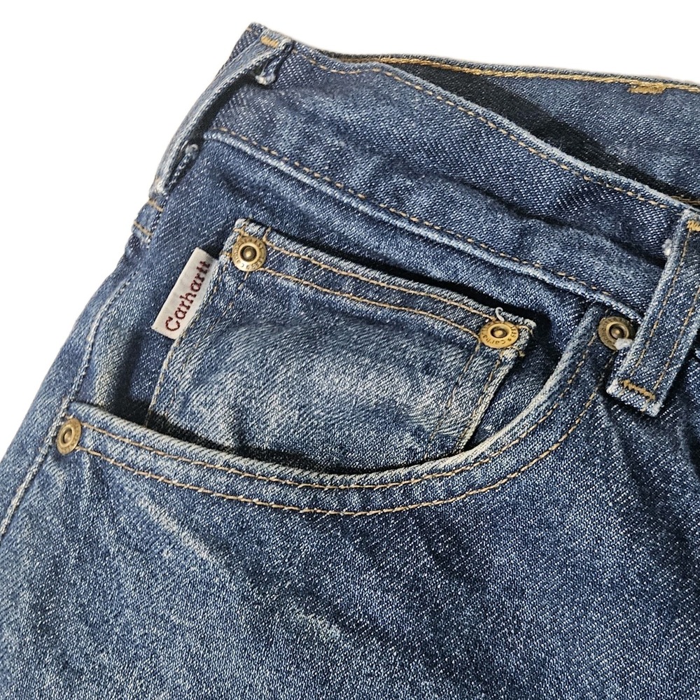 Carhartt Jeans B230 PRW Men's 4022 Relaxed Fit Straight Leg Premium Blue‎ Denim